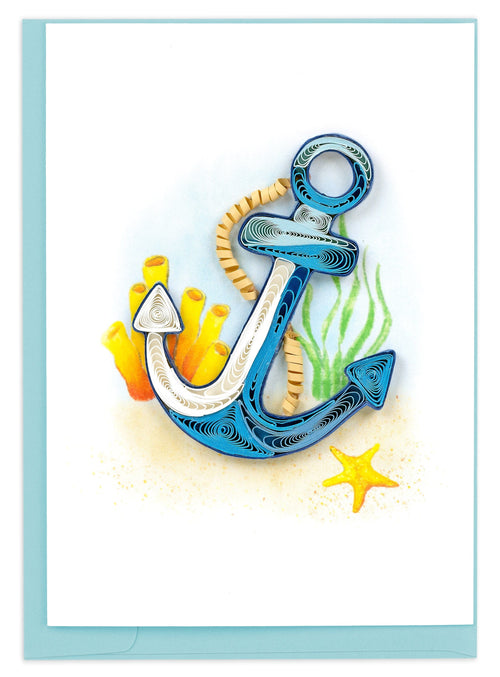 Quilled Decorative Anchor Gift Enclosure Mini Card