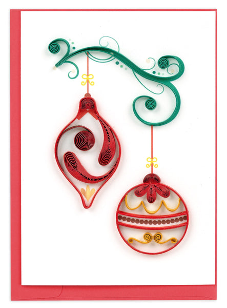 Quilled Red & Gold Ornaments