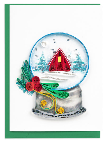 Quilled Snow Globe Gift Enclosure Mini Card