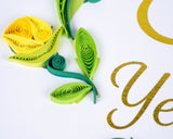 Detail of Quilled 50th Wedding Anniversary Card