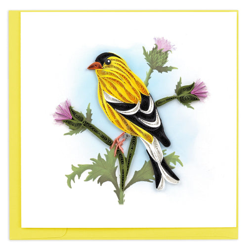 Quilled American Goldfinch Greeting Card