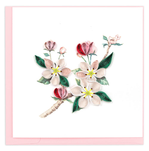 Quilled Apple Blossoms Greeting Card