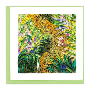 Quilled Artist Series - The Path through the Irises, Monet Greeting Card