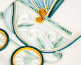 Detail shot of Quilled Baby Buggy Greeting Card