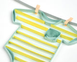Detail shot of Quilled Baby Clothesline Greeting Card