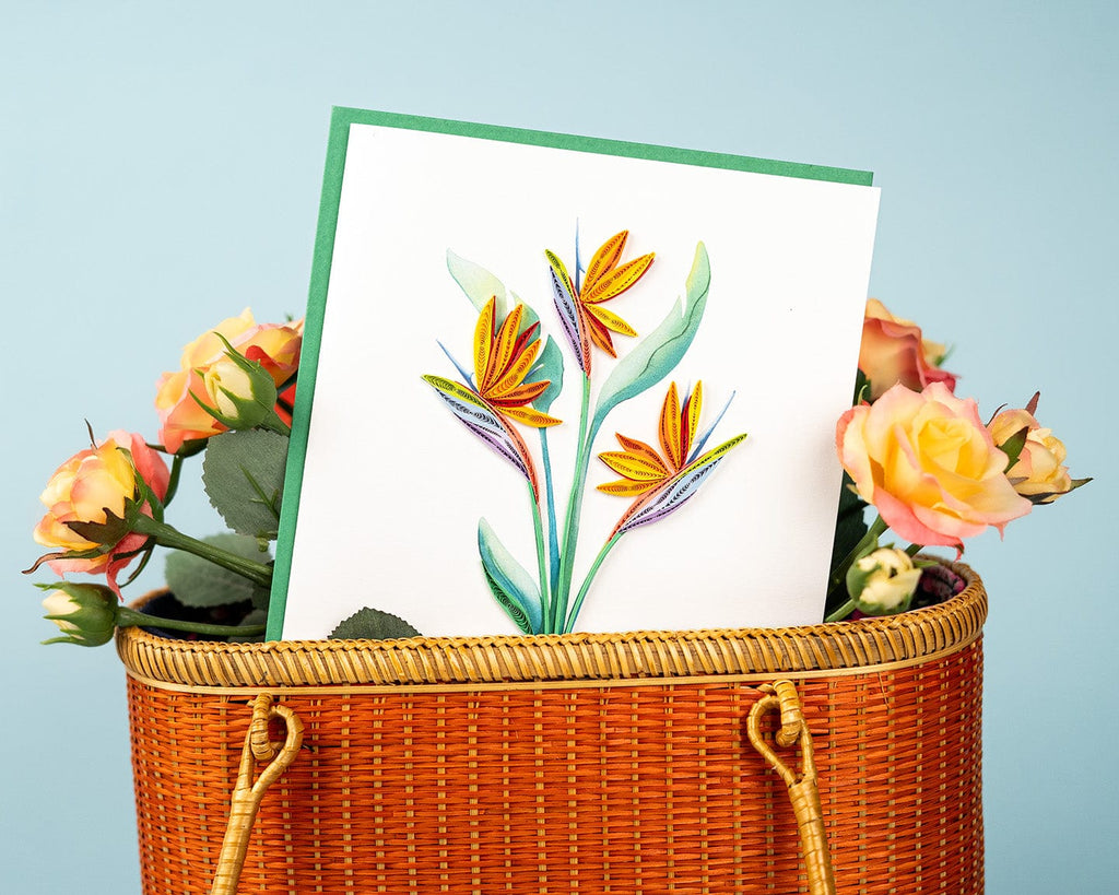 Handcrafted Bird of Paradise Greeting Card Quilling Card¨