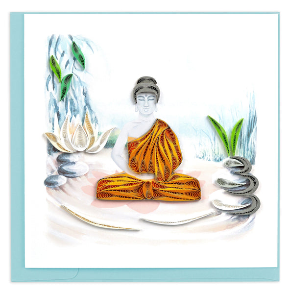 Quilled Buddha Greeting Card