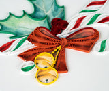 Detail of Quilled Candy Canes Christmas Card