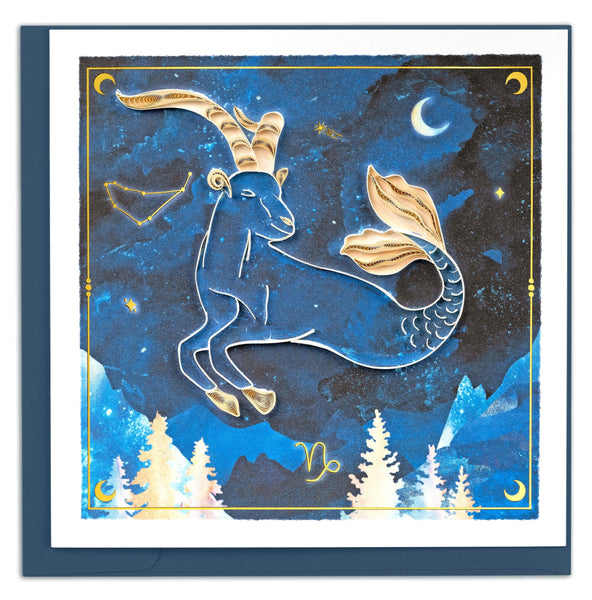 Quilled Capricorn Greeting Card