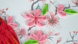Detail of Quilled Cardinal & Cherry Blossom Greeting Card