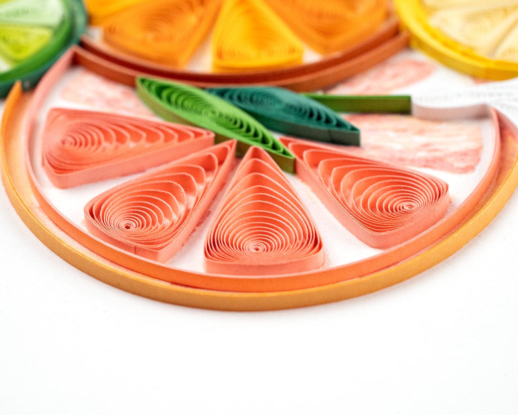Handcrafted Citrus Art Greeting Card Quilling Card