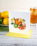 Quilled Citrus Art Greeting Card