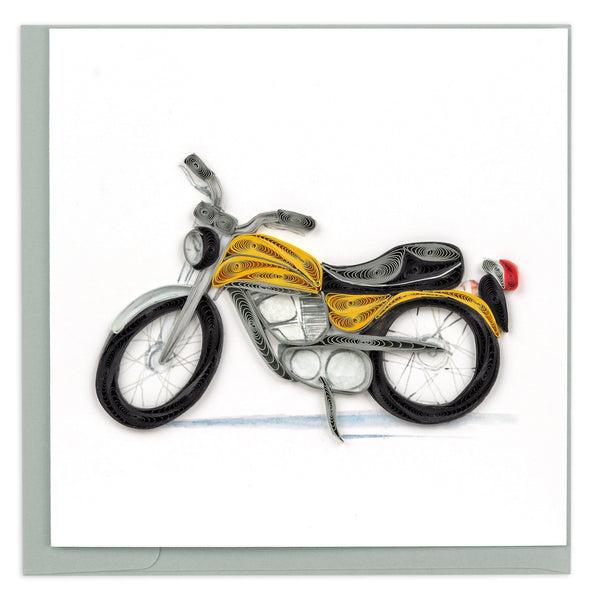 Quilled Classic Motorcycle Greeting Card