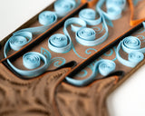 Detail of Quilled Cowboy Boots Greeting Card