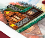 Details of Quilled Cozy Autumn Cabin Greeting Card