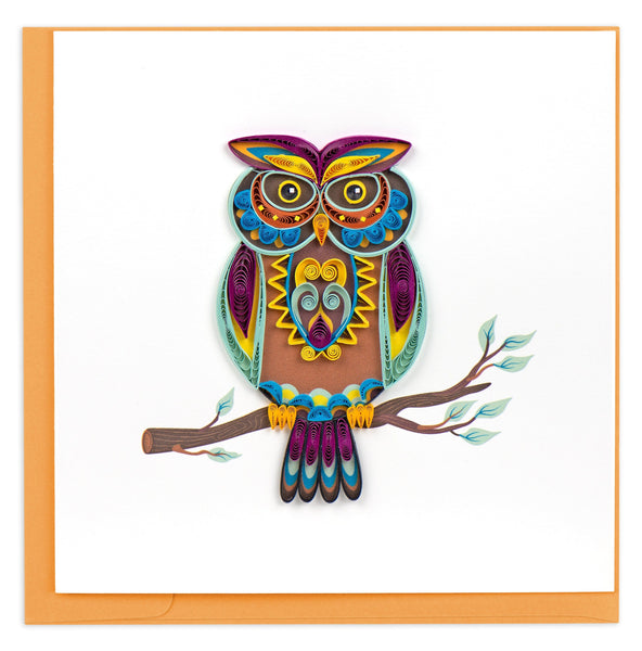 Quilled Decorative Owl Greeting Card