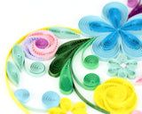 Detail of Quilled Floral Rainbow Heart Greeting Card