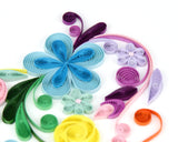 Detail of Quilled Floral Rainbow Heart Greeting Card