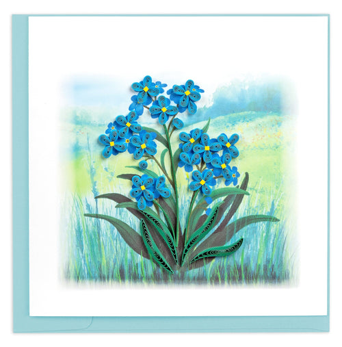 blue flowers, grass, field