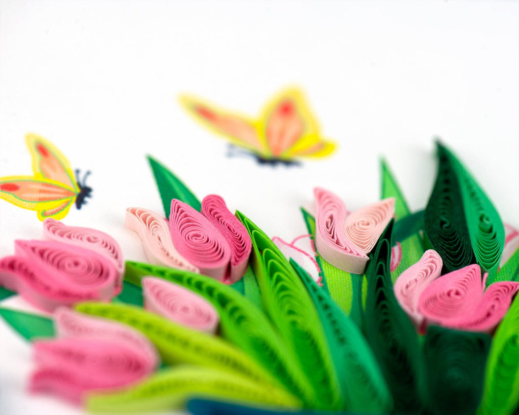 Handcrafted Happy Gardening Greeting Card Quilling Card¨