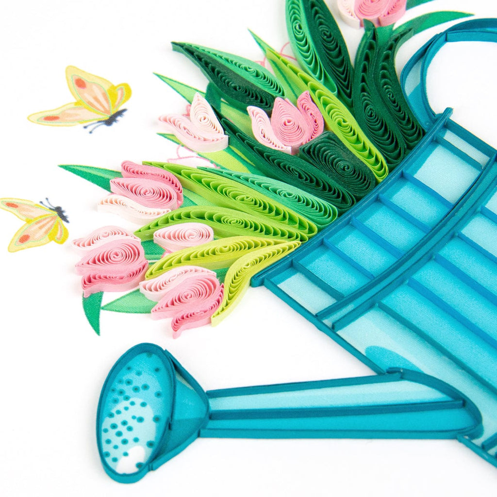 Handcrafted Happy Gardening Greeting Card Quilling Card¨