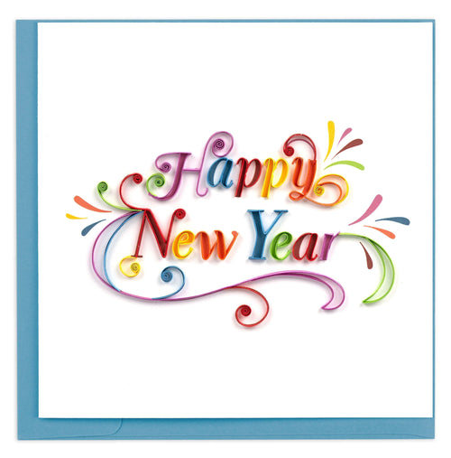 Quilled Happy New Year Card