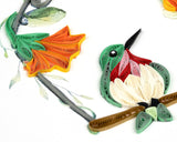 Quilled Hummingbird Swing Greeting Card