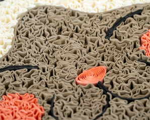 Close up detail look at Quilled Kawaii Cat Greeting Card