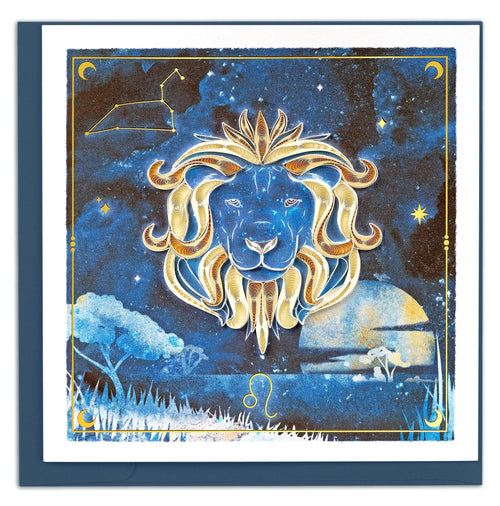 Quilled Leo Greeting Card