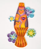 Detail of Quilled Love Lava Lamp Greeting Card