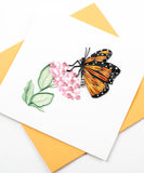 Quilled Monarch Milkweed Butterfly Greeting Card
