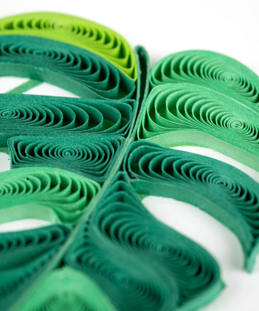 Handcrafted Monstera Greeting Card Quilling Card¨