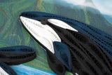 Quilled Orca Whales Greeting Card