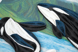 Quilled Orca Whales Greeting Card