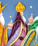 detail of Quilled Three Wise Men Greeting Card