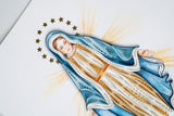 Detail of Quilled Vigin Mary Greeting Card