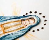 Detail of Quilled Vigin Mary Greeting Card