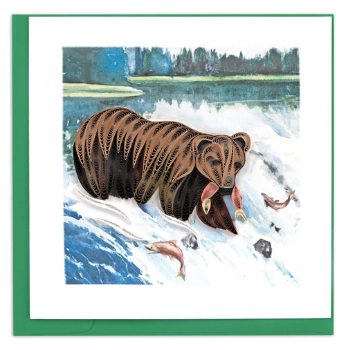 grizzly bear, salmon, upstream, water rapids