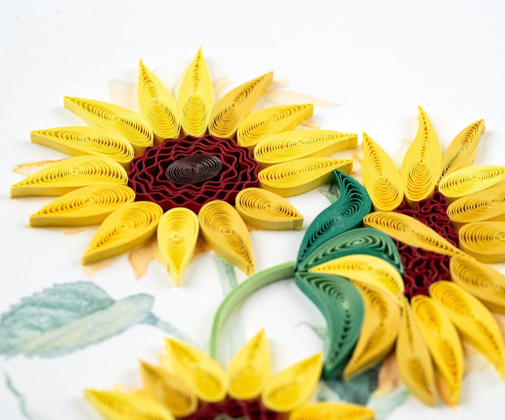 Handcrafted Wild Sunflowers Greeting Card Quilling Card