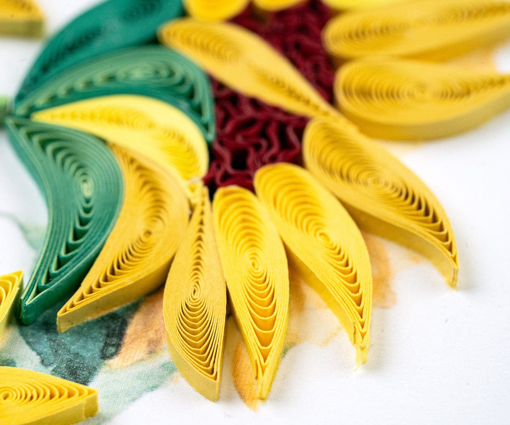 Handcrafted Wild Sunflowers Greeting Card Quilling Card