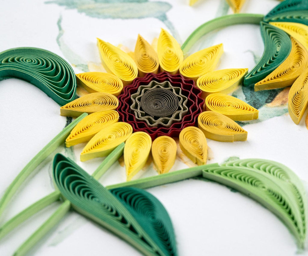 Handcrafted Wild Sunflowers Greeting Card Quilling Card