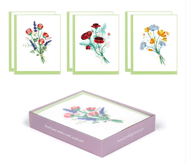 Quilled Wildflower Note Card Box Set – Quilling Card