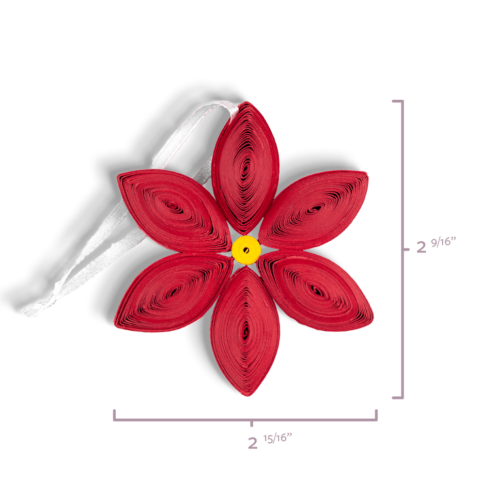 Quilled Poinsettia Ornaments Box Set Quilling Card