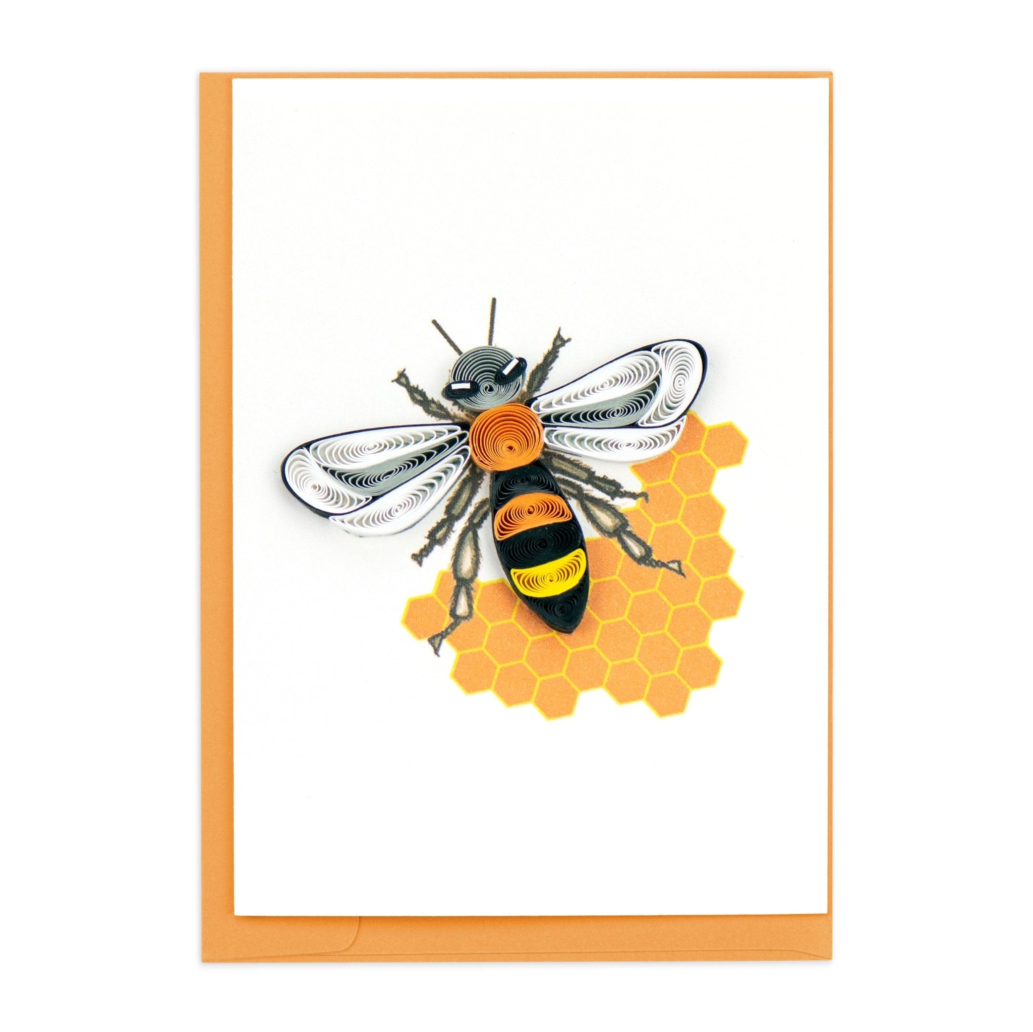 Quilled Honey Bee Gift Enclosure Mini Card