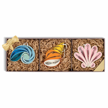 Quilled Seashell Ornaments Box Set - Quilling Card - Ornament