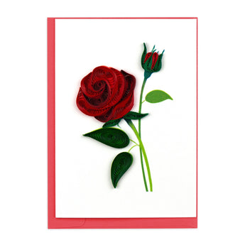 Quilled Rose Gift Enclosure Mini Card - Quilling Card - Gift Enclosure