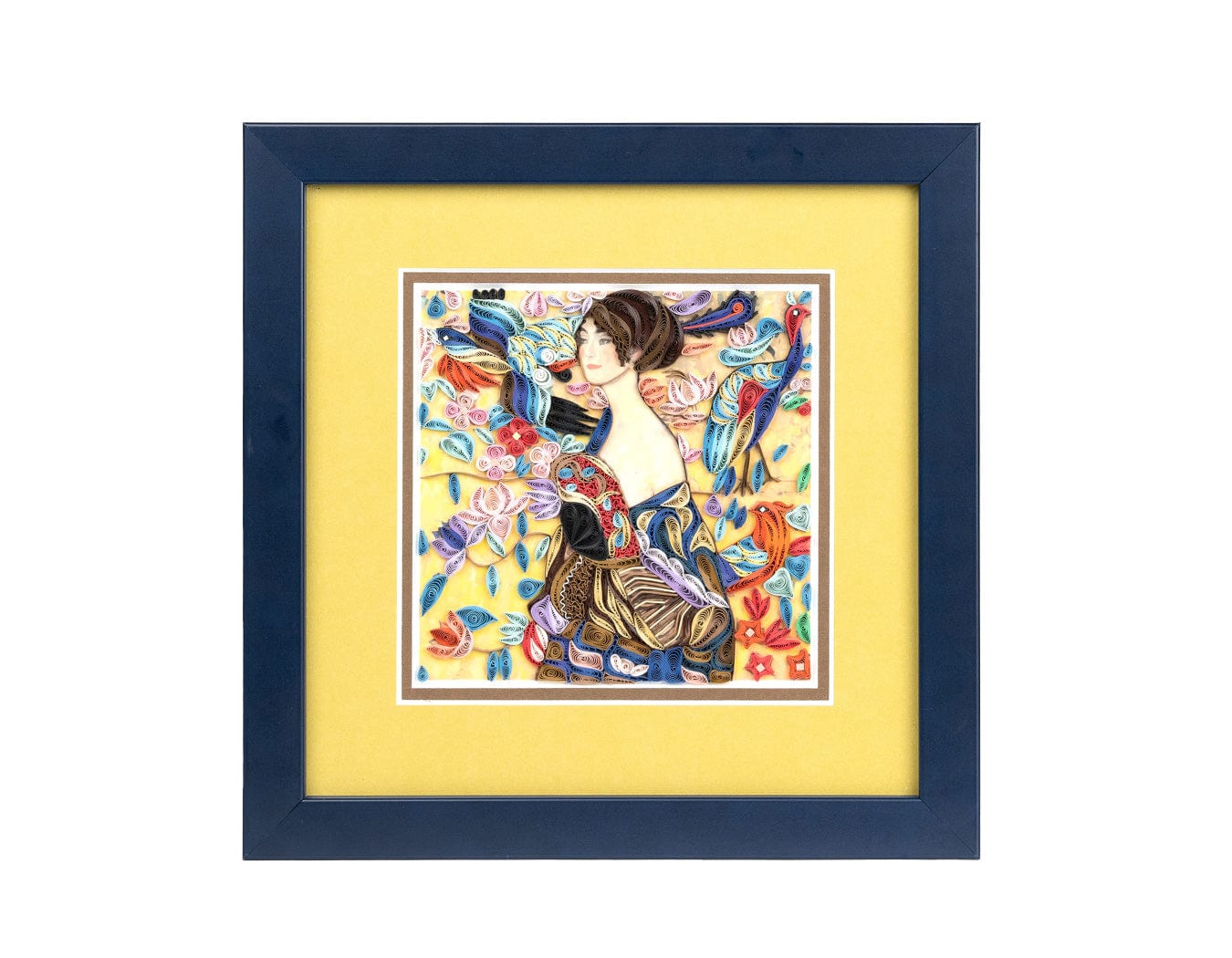 Framed Artist Series - Quilled Lady with Fan, Klimt