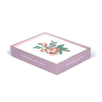 Decorative Floral Note Card Box Set - Quilling Card - Note Card Box Set