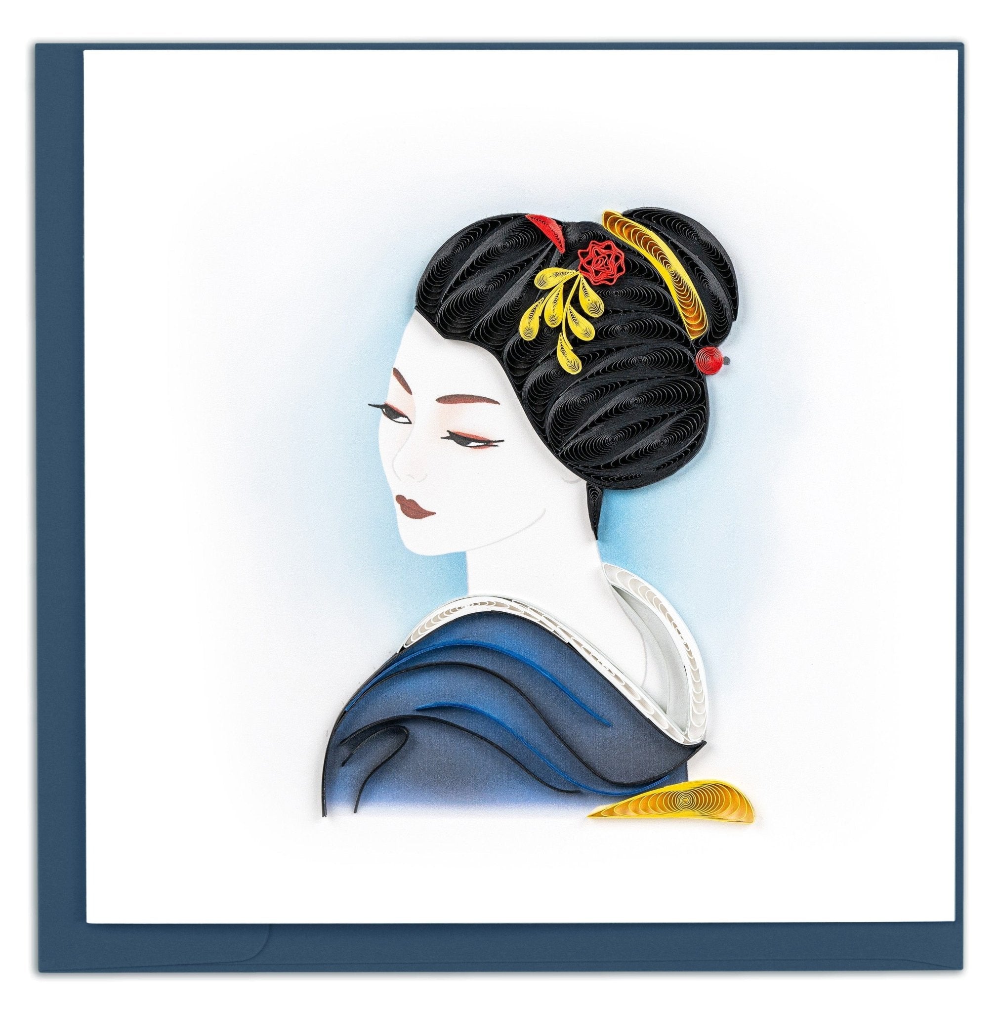 Quilled Geisha Greeting Card