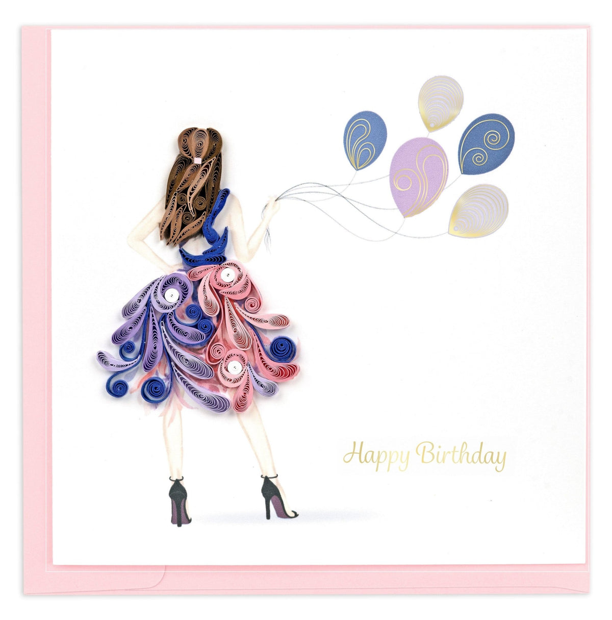 Handcrafted Fashion Birthday Girl Card